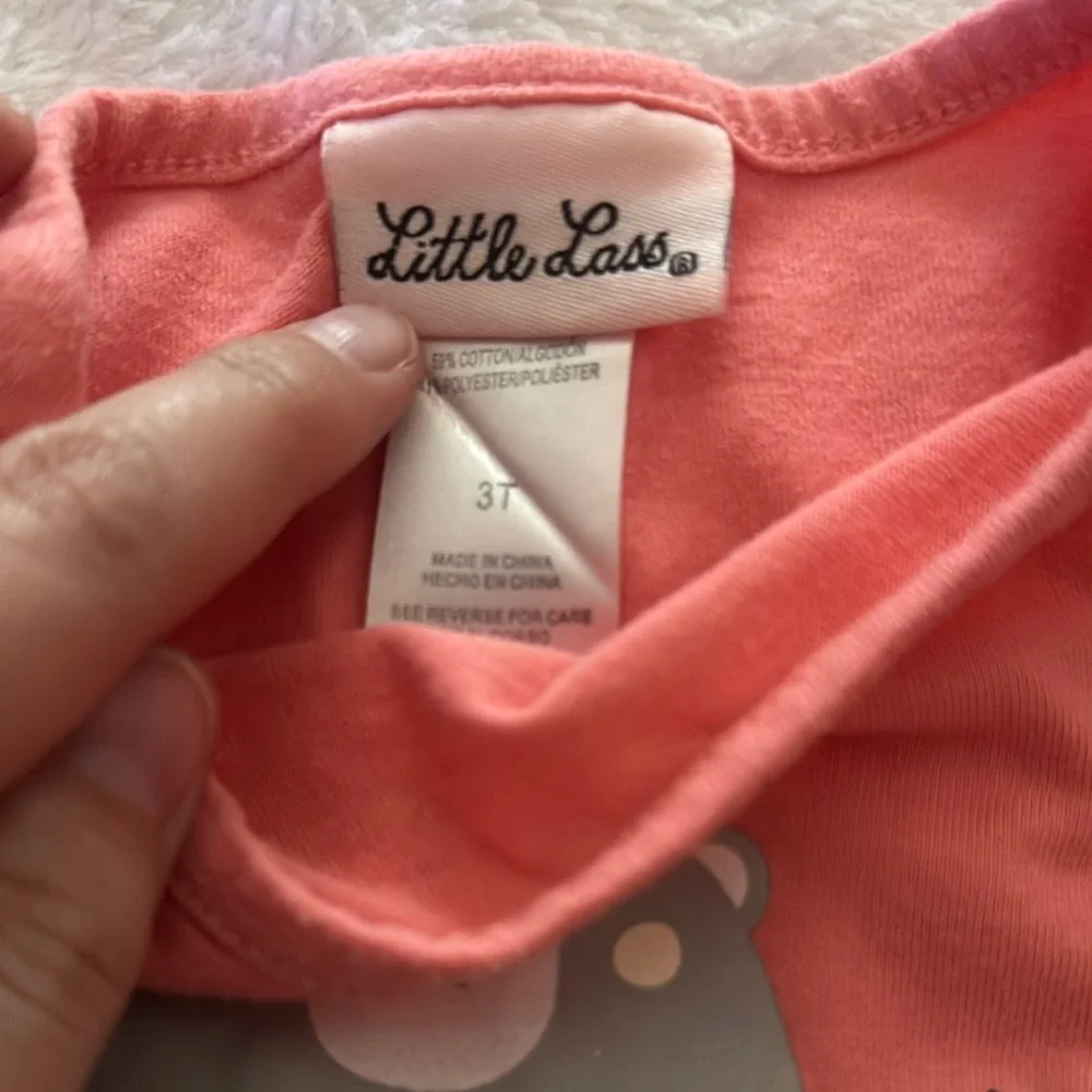 3T Little Lass Adorable Pink Bear Outfit Set - Picture 2 of 8
